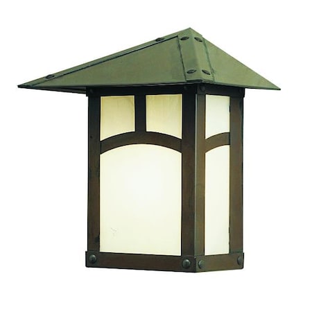 Arroyo Craftsman 7" evergreen flush wall mount with t-bar overlay EW-7TRM-MB